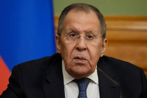  Russian Foreign Minister Sergei Lavrov speaks during a joint news conference with Egyptian Foreign Minister Badr Abdelatty following their meeting in Moscow, Russia April 3, 2026. (Pavel Bednyakov/Pool via Reuters)