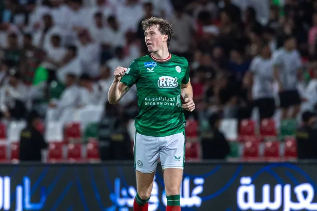 هيندري يحتفل بهدفه في شباك القادسية (تصوير: عيسى الدبيسي) 