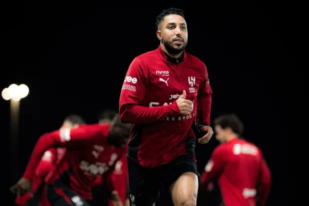 سالم الدوسري في حصة تدريبية سابقة (نادي الهلال)