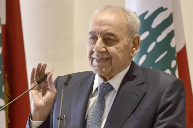 Lebanese Parliament Speaker Nabih. dpa