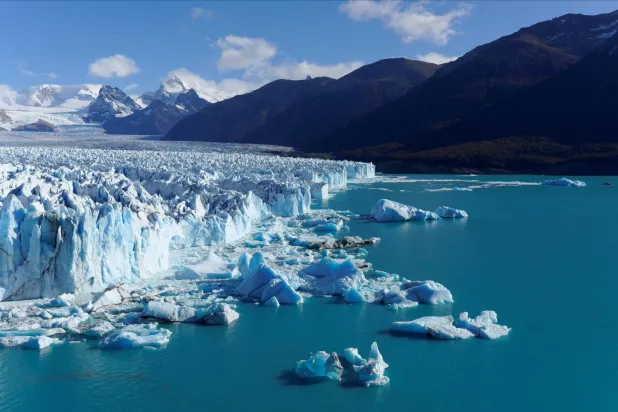 FILE PHOTO: A general view of the Perito Moreno glacier, near the city of El Calafate in the Patagonian province of Santa Cruz, Argentina April 21, 2025. REUTERS/Bernat Parera/File Photo
