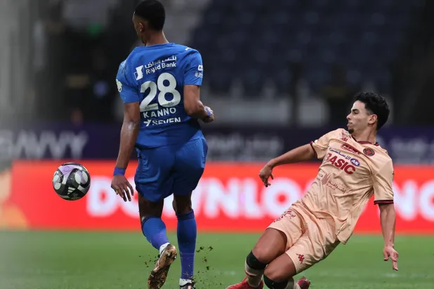 كنو خلال مشاركته الأخيرة أمام الخلود (تصوير: سعد العنزي)