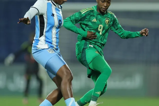 من المواجهة الودية بين أخضر السيدات وبوتسوانا (إدارة الكرة النسائية)