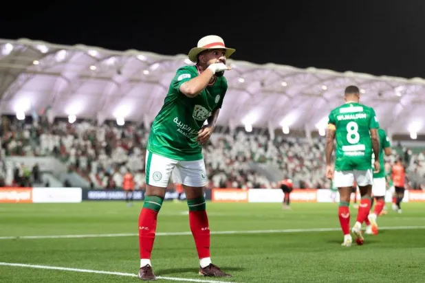 خالد الغنام وفرحة لم تكتمل أمام الرياض (موقع نادي الاتفاق)