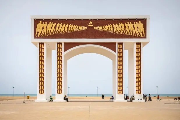  A general view of the Door of No Return monument in Ouidah on April 7, 2026. (AFP) 