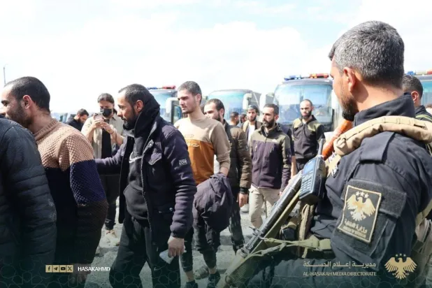 استقبال المعتقلين المفرج عنهم (مديرية إعلام الحسكة)