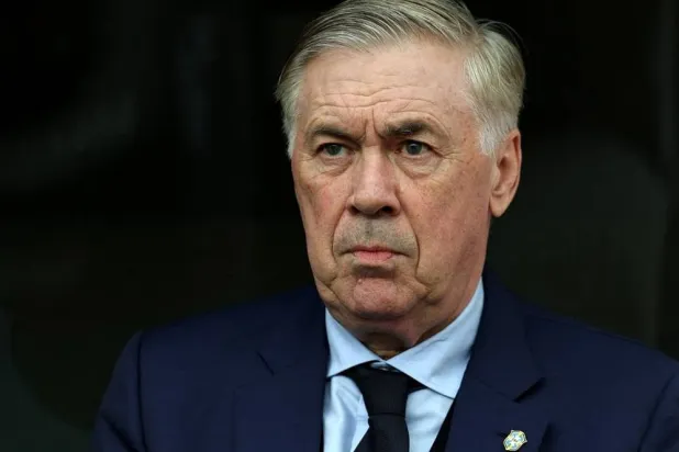Brazil's Italian head coach Carlo Ancelotti looks during a friendly football match between Brazil and France at Gillette Stadium in Foxborough, Massachusetts, on March 26, 2026. (AFP)
