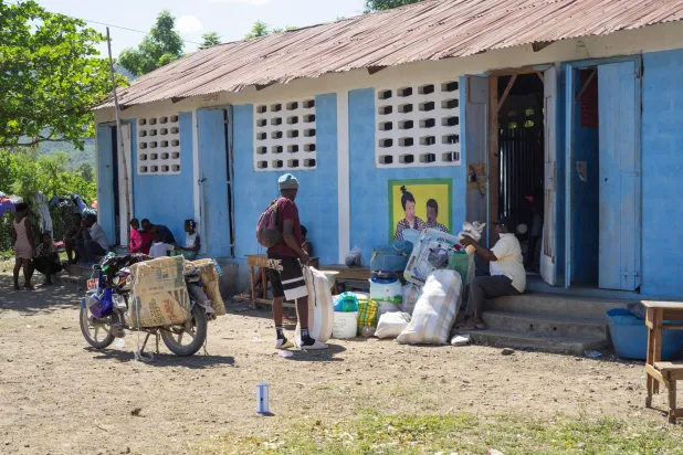 A refugee woman rests at a school in Marchand Dessalines, Haiti, 04 April 2026 (issued 11 April 2026). EPA/Lebon Elysee