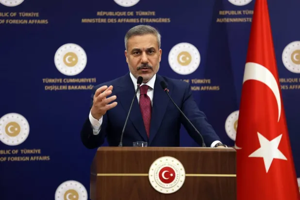 Dışişleri Bakanı Hakan Fidan, bugün Anadolu Ajansı (AA)  Editör Masası'na konuk oldu (EPA)