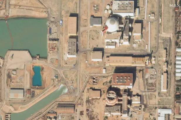 صورة التقطها قمر اصطناعي تظهر مفاعل بوشهر للطاقة النووية في إيران... 1 يناير 2025 (رويترز)