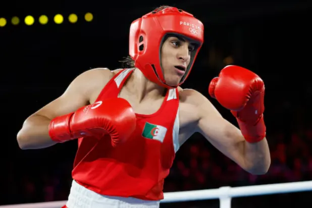 Paris 2024 Olympics - Boxing - Women's 66kg - Final - Roland-Garros Stadium, Paris, France - August 09, 2024. Imane Khelif of Algeria in action against Liu Yang of China. REUTERS/Peter Cziborra/ File Photo 