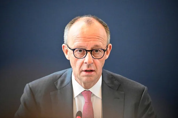  German Chancellor and leader of Germany's Christian Democratic Union (CDU) Friedrich Merz attends the CDU's leadership meeting at the party's headquarters in Berlin, on April 13, 2026. (AFP) 