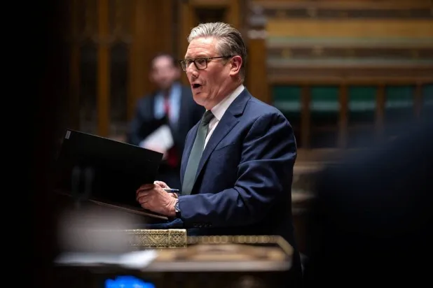 Britain's Prime Minister Keir Starmer speaks during Ministerial Statement on the Middle East at the House of Commons in London, Britain, April 13, 2026. (House of Commons/Handout via Reuters)