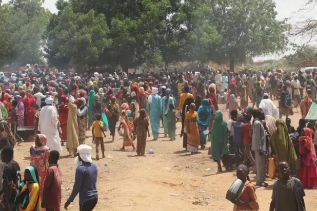 Çad ve Sudan arasındaki Adré sınır bölgesinde bulunan Sudanlı mülteciler, 9 Nisan 2026 (UNICEF)