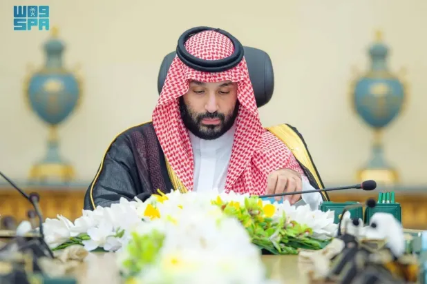 Prince Mohammed bin Salman bin Abdulaziz Al Saud, Crown Prince and Prime Minister, chairs the Cabinet meeting in Jeddah. (SPA)