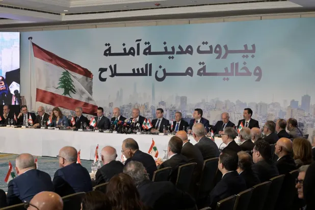 عُقد مؤتمر بيروت بمشاركة معظم الأفرقاء اللبنانيين باستثناء «حزب الله» و«حركة أمل» (الشرق الأوسط)