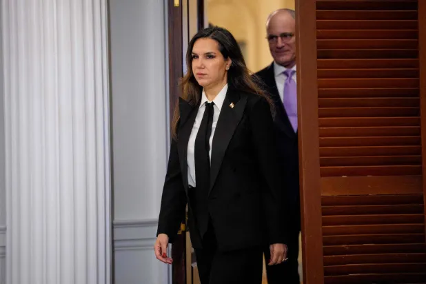 ندى حمادة معوّض سفيرة لبنان في واشنطن التي مثّلت بلادها في المباحثات (أ.ف.ب)