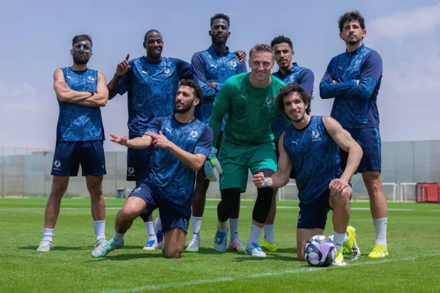 جانب من تدريبات نيوم تحضيراً لودية ضمك (نادي نيوم)