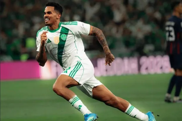 Galeno celebrates after scoring. Photo: Al-Ahli