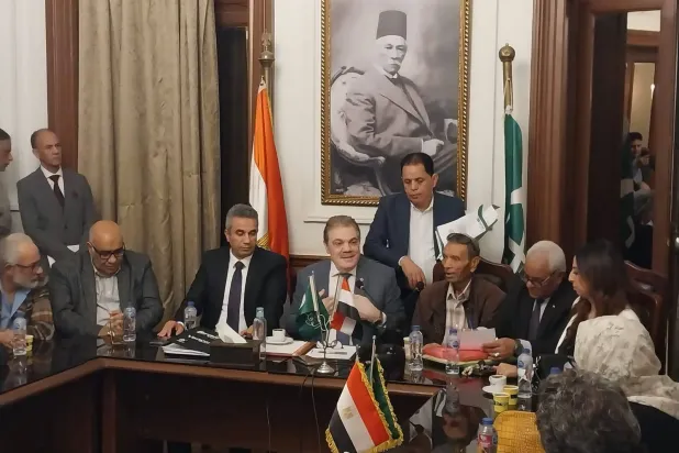 جانب من اجتماع سابق داخل حزب «الوفد» المصري (حزب الوفد)