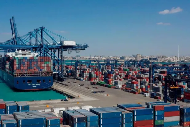 Containers are seen at a port in Saudi Arabia. (SPA)