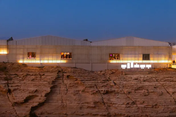 جانب من موقع «مؤسسة بينالي الدرعية«» في حي جاكس الإبداعي (مؤسسة بينالي الدرعية)