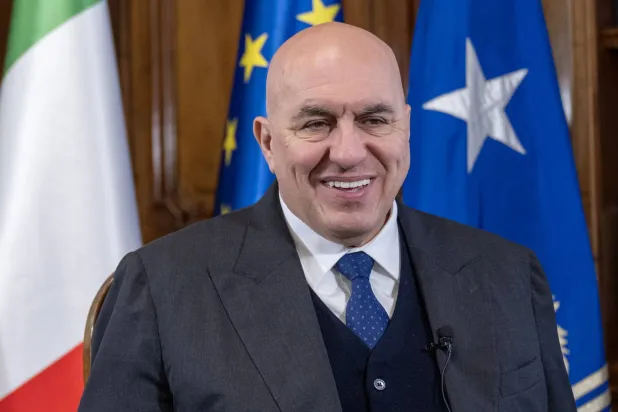 Italian Defense Minister Guido Crosetto. (Asharq Al-Awsat)