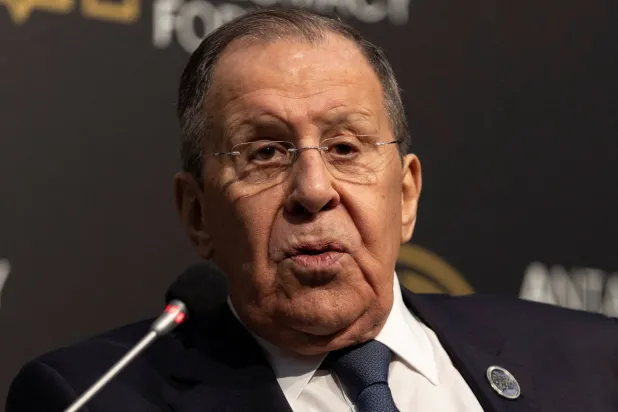Russian Foreign Minister Sergei Lavrov speaks during a session at Antalya Diplomacy Forum in Antalya, Türkiye, April 18, 2026. (Reuters) 
