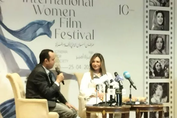 ليلى علوي خلال الندوة (الشرق الأوسط)