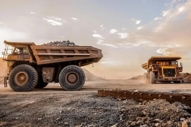 عملية استكشاف واستخراج المعادن في السعودية (واس)