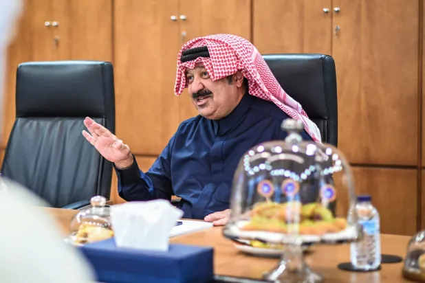 الشيخ أحمد اليوسف الصباح رئيس الاتحاد الكويتي لكرة القدم (الاتحاد الكويتي)