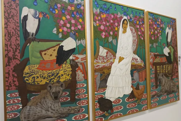 لوحة مستوحاة من أحلام فتاة من جنوب مصر (الشرق الأوسط)