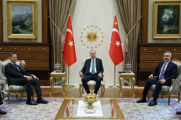 Cumhurbaşkanı Recep Tayyip Erdoğan, NATO Genel Sekreteri Mark Rutte ile Ankara'da bir araya geldi (Reuters)