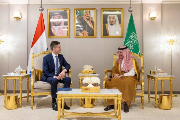 Saudi Minister of Foreign Affairs Prince Faisal bin Farhan bin Abdullah met in Riyadh on Wednesday with his Dutch counterpart (SPA)