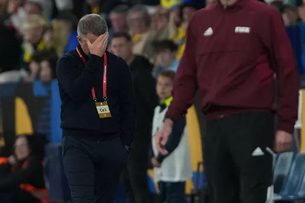 مدرب المنتخب الأوكراني سيرغي ريبروف (أ.ب)