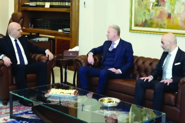 Lübnan Cumhurbaşkanı Joseph Avn, geçtiğimiz şubat ayında Dışişleri Bakanı Yusuf Recci'yi kabul etti (Cumhurbaşkanlığı)