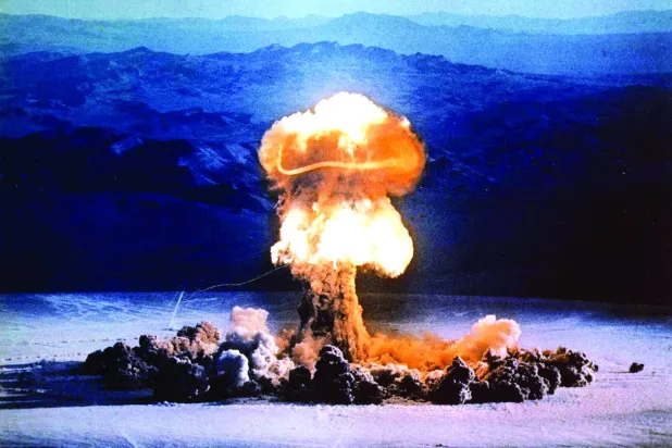 A U.S. experimental nuclear detonation in the Nevada desert (A.P.)