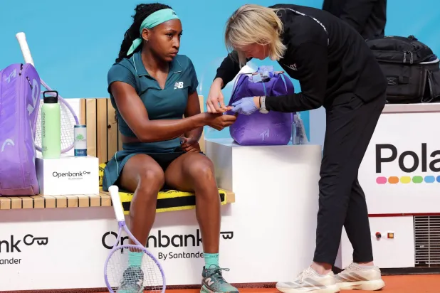 الأميركية كوكو غوف تتألق في مدريد (أ.ف.ب)