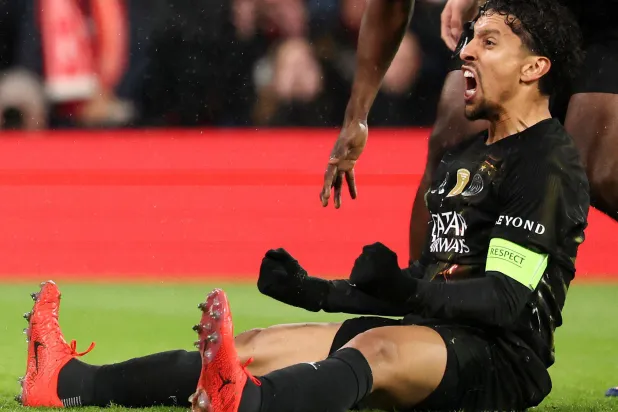 البرازيلي ماركينيوس قائد باريس سان جيرمان (أ.ف.ب)