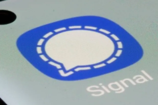 شعار تطبيق «سيغنال» (رويترز)
