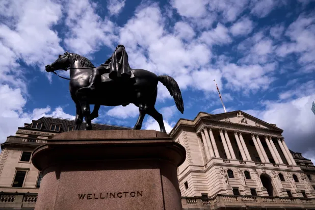 بنك إنجلترا في مدينة لندن (د.ب.أ)