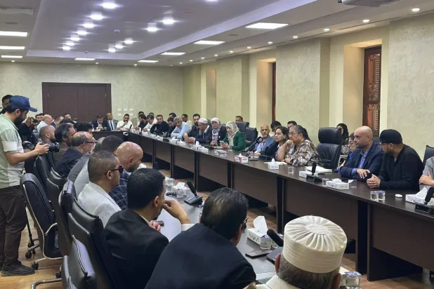 تيتيه خلال زيارتها مصراتة (البعثة الأممية)