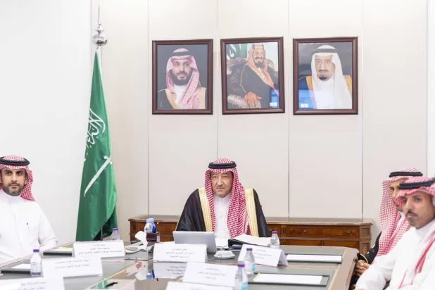 المهندس وليد الخريجي خلال مشاركته في الاجتماع (الخارجية السعودية)