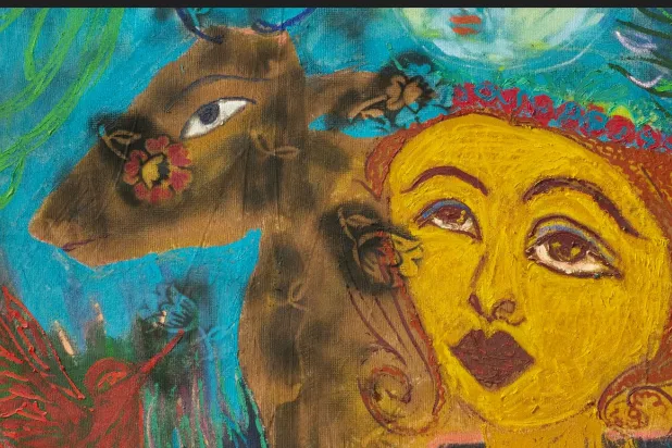 رمزية العين بطرق متنوّعة في أعمال الفنانة (إدارة المعرض)