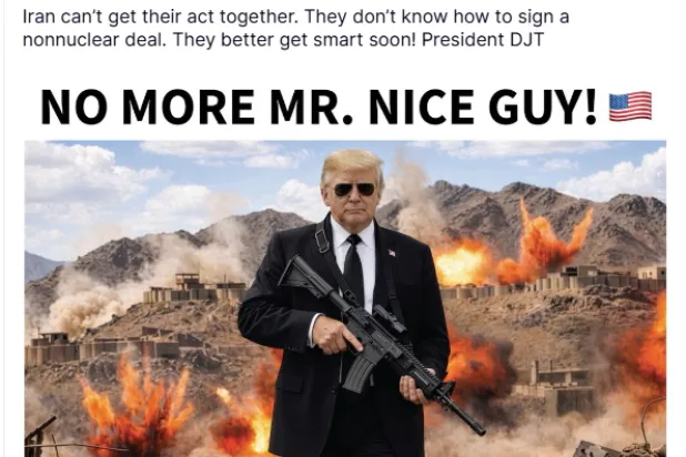 الصورة التي نشرها ترمب على منصة «تروث سوشيال»