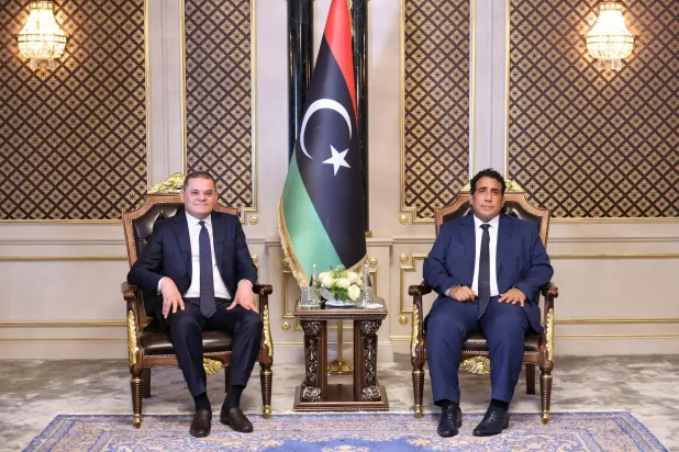 اجتماع سابق بين الدبيبة والمنفي في طرابلس (حكومة الوحدة)