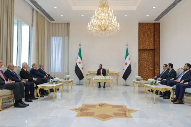 Şara, Filistin Başkan Yardımcısı başkanlığındaki bir Filistin heyetini kabul etti