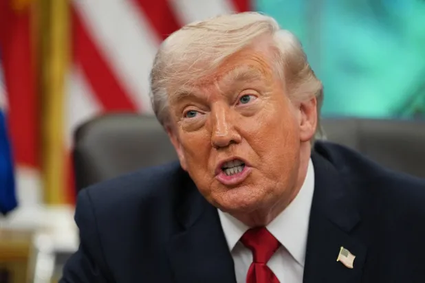 President Donald Trump speaks to reporters as he meets with NASA's Artemis II astronauts Victor Glover, Christina Koch, Reid Wiseman and Jeremy Hansen in the Oval Office of the White House, Wednesday, April 29, 2026, in Washington. (AP Photo/Matt Rourke)