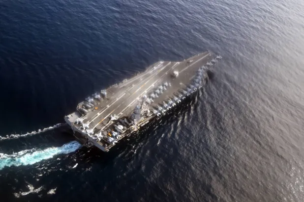 حاملة الطائرات الأميركية «يو إس إس جيرالد آر فورد» (د.ب.أ)