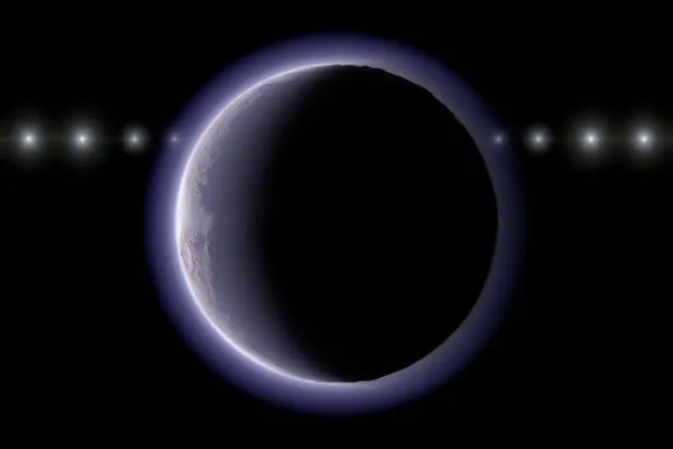 2002 XV93'ün ince atmosferi yıldız örtülmesi denen olay sayesinde keşfedildi (Japonya Ulusal Astronomik Gözlemevi/Ko Arimatsu)